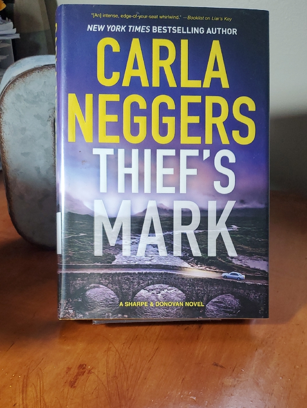 Carla Neggers "Thief's Mark" Hardcover Book - Purple & Yellow Cover (10)